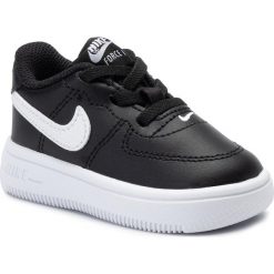 Buty NIKE - Force 1 '18 (TD) 905220 002 Black/White. Czarne półbuty dziewczęce Nike, bez wzorów, ze skóry, bez zapięcia. Za 209,00 zł.