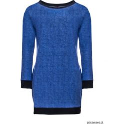 Sukienka typu bluza z kieszeniami a'la jeans. Niebieskie sukienki damskie Pakamera, na spacer, z jeansu, midi. Za 99,00 zł.