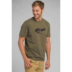 Męski T-shirt sportowy PRANA Later Alligator Journeyman. Szare t-shirty męskie PrAna, m, bez wzorów, z bawełny, sportowe, bez kołnierzyka. Za 110,99 zł.