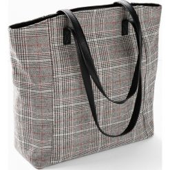 Torba shopper bonprix szaro-czarny. Szare torby damskie na zakupy bonprix, bez wzorów, bez dodatków. Za 89,99 zł.