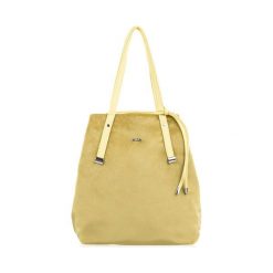Shopper bag damskie: TORBA SHOPPER FELICE RICA ŻÓŁTY/PLUSZ HAZEL