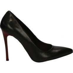 Czółenka - 5043 308932 N. Czarne buty ślubne damskie Venezia, ze skóry. Za 189,00 zł.