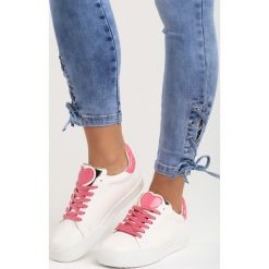 Biało-Fuksjowe Buty Sportowe You'll Love It. Białe buty sportowe damskie Born2be, bez wzorów, ze skóry, sportowe. Za 59,99 zł.