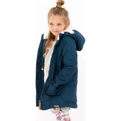 Nativo - Kurtka dziecięca 104-152 cm. Niebieskie kurtki dziewczęce Nativo, bez wzorów, z poliesteru, długie, z kapturem. W wyprzedaży za 179,90 zł.