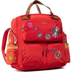 Plecak DESIGUAL - 20SAKA33 3092. Czerwone plecaki damskie Desigual, bez wzorów, z materiału, eleganckie. Za 399,00 zł.