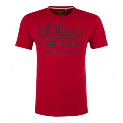 S.Oliver T-Shirt Męski Xxl Czerwony. Czerwone t-shirty męskie z nadrukiem S.Oliver, m. Za 39,90 zł.