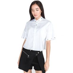 Versace Jeans Koszula Biały. Białe bluzki damskie m, z elastanu. Za 929,95 zł.