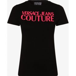 Versace Jeans - T-shirt damski, czarny. Czarne t-shirty damskie Versace Jeans, s, z nadrukiem, z jeansu, bez kołnierzyka. Za 439,95 zł.