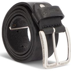 Pasek Męski WRANGLER - Metal Tip Belt W0B60U101 85 Black. Czarne paski męskie Wrangler, w paski, ze skóry. W wyprzedaży za 159,00 zł.