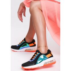 Czarno-Pomarańczowe Sneakersy Lovin' Girl. Czarne buty sportowe damskie Renee, bez wzorów, sportowe. Za 109,99 zł.