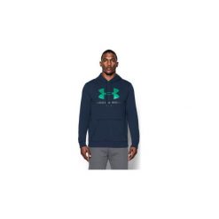 Bluzy męskie: Under Armour Bluza męska Rival Fitted Graphic Hoodie granatowa r. M (1302294-410)