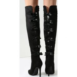 Czarne Kozaki Fashionable Sue. Czarne buty zimowe damskie marki vices, na wysokim obcasie. Za 149,99 zł.