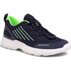Sneakersy SUPERFIT - 6-06213-80 D Blau/Grun. Niebieskie trampki chłopięce Superfit, bez wzorów, ze skóry ekologicznej, na sznurówki. Za 299,00 zł.