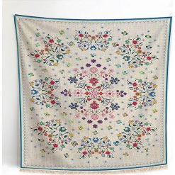 Chusty damskie: Chusta „Flowers” na ścianę – 140 x 140 cm