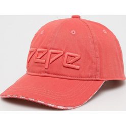 Pepe Jeans - Czapka. Niebieskie czapki damskie Pepe Jeans, bez wzorów, z bawełny. W wyprzedaży za 59,90 zł.
