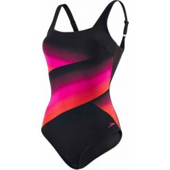 Speedo Strój Sculpture Auragleam 1 Piece Black/Electric Pink/Lava Red 34. Różowe stroje kąpielowe jednoczęściowe damskie marki Speedo. W wyprzedaży za 249,00 zł.
