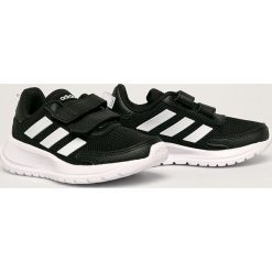 Adidas - Buty dziecięce Tensaur Run C. Czarne trampki chłopięce Adidas, bez wzorów, z gumy, sportowe, z okrągłym noskiem, bez zapięcia. Za 139,90 zł.