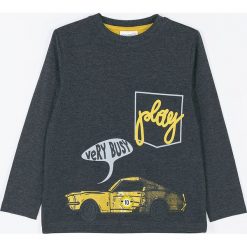 Coccodrillo - Longsleeve dziecięcy 92-122 cm. Szare t-shirty chłopięce COCCODRILLO, z nadrukiem, z dzianiny, z długim rękawem. Za 49,90 zł.