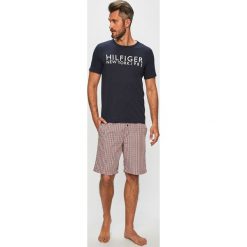 Tommy Hilfiger - Piżama. Niebieskie piżamy męskie TOMMY HILFIGER, s, z nadrukiem, z bawełny, bez rękawów. W wyprzedaży za 249,90 zł.
