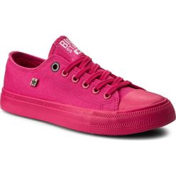 Trampki BIG STAR - AA274013A Fuchsia. Różowe półbuty damskie marki BIG STAR, bez wzorów, z gumy, bez zapięcia. Za 99,00 zł.