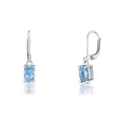 Kolczyki Srebrne - srebro 925, Topaz. Szare kolczyki damskie marki W.KRUK, z topazem, srebrne. Za 149,00 zł.