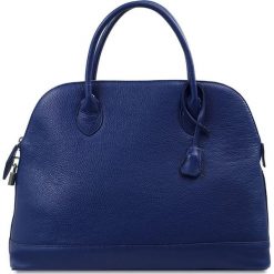 Torebki klasyczne damskie: Skórzana torebka „Julianna” w kolorze niebieskim – 40 x 16 x 30 cm