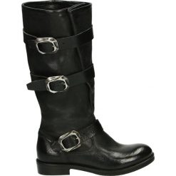 Kozaki - KAROL05 DU NE. Czarne buty zimowe damskie Venezia, ze skóry. Za 649,00 zł.