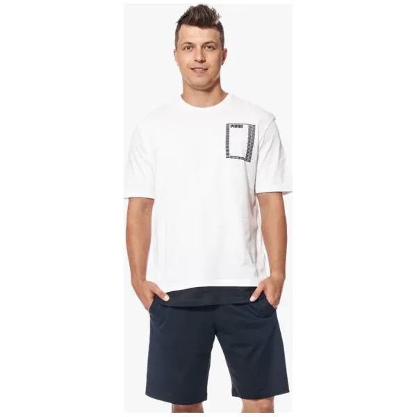 Puma Koszulka Ss Summer Rebel , biały, rozmiar L. Białe koszulki męskie Puma, m, bez wzorów, z bawełny, z kontrastowym kołnierzykiem, bez rękawów. W wyprzedaży za 89,99 zł.