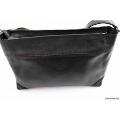 Torebka skórzana Koziel Leather Design. Czarne torebki klasyczne damskie Pakamera, w paski, ze skóry, na ramię, bez dodatków. Za 289,00 zł.