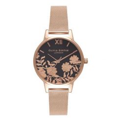 Olivia Burton Lace Detail Ob16Mv57. Różowe zegarki damskie marki Olivia Burton, złote. W wyprzedaży za 462,00 zł.