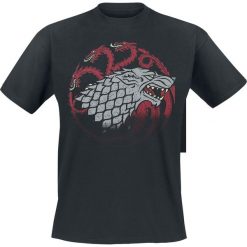 Gra o Tron Stark And Targaryen Sigils T-Shirt czarny. Czarne koszulki męskie marki Gra o Tron, m, z nadrukiem, z okrągłym kołnierzem. Za 74,90 zł.