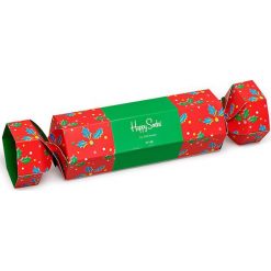 Happy Socks - Skarpetki Gift Box (3-pak). Czerwone skarpetki damskie z elastanu. W wyprzedaży za 49,90 zł.