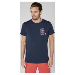 Helly Hansen T – Shirt Męski Hp Shore T-Shirt Navy Melange L. Niebieskie koszulki męskie Helly Hansen, na lato, m, bez wzorów, sportowe, bez kołnierzyka. W wyprzedaży za 119,00 zł.