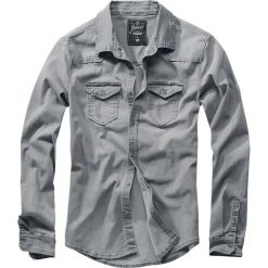 Brandit Riley Denimshirt Koszula szary. Szare koszule męskie marki Brandit, m, vintage, z długim rękawem. Za 121,90 zł.