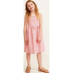 Mango Kids - Sukienka dziecięca Luna 110-152 cm. Białe sukienki dziewczęce Mango Kids, bez wzorów, z elastanu, casualowe, bez rękawów, rozkloszowane. W wyprzedaży za 59,90 zł.