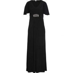 Sukienka maxi shirtowa bonprix czarny. Czarne sukienki damskie bonprix, bez wzorów, bez kołnierzyka, bez rękawów, maxi. Za 149,99 zł.