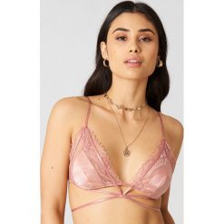 Biustonosze: For Love & Lemons Biustonosz z koronką Karina – Pink