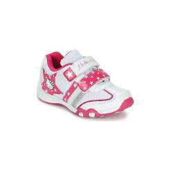 Buty Dziecko Hello Kitty LOUKOUM. Białe trampki dziewczęce Hello Kitty, z motywem z bajki, bez zapięcia. Za 111,20 zł.
