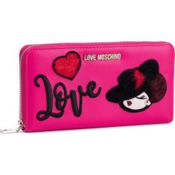 Duży Portfel Damski LOVE MOSCHINO - JC5617PP18LP0604 Fuxia. Różowe portfele damskie Love Moschino, bez wzorów, ze skóry ekologicznej. Za 469,00 zł.