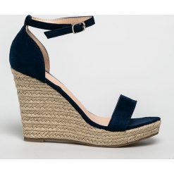 Answear - Espadryle Day-Vine. Niebieskie koturny damskie ANSWEAR, bez wzorów, z materiału, bez obcasa, na obcasie. W wyprzedaży za 69,90 zł.