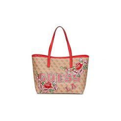 Torby shopper Guess VIKKY TOTE. Brązowe shopper bag damskie marki Guess, z aplikacjami. Za 619,00 zł.