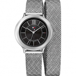 Tommy Hilfiger - Zegarek 1781855. Czarne zegarki damskie TOMMY HILFIGER, ze stali. W wyprzedaży za 429,90 zł.