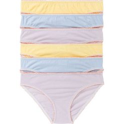 Figi (6 par) bonprix bez + jasnożółty + pudrowy niebieski. Majtki damskie bonprix. Za 38,94 zł.