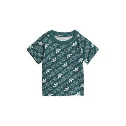 T-shirty z krótkim rękawem Dziecko adidas Koszulka Trefoil Monogram. Zielone t-shirty chłopięce z krótkim rękawem Adidas. Za 79,95 zł.