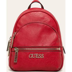 Guess Jeans - Plecak. Czerwone plecaki damskie Guess Jeans, z aplikacjami, z bawełny. W wyprzedaży za 429,90 zł.