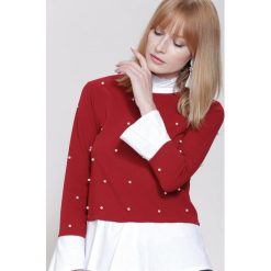 Bluzki damskie: Bordowa Bluzka Cinderella