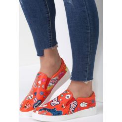 Trampki damskie slip on: Czerwone Slip On Terrora