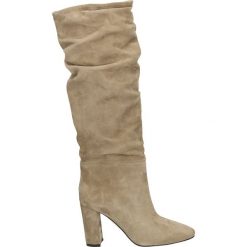 Kozaki - 02512 CAM TAU. Szare buty zimowe damskie Venezia, ze skóry. Za 659,00 zł.