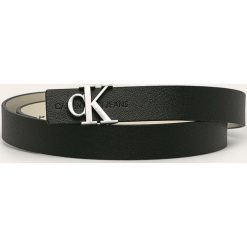 Calvin Klein Jeans - Pasek skórzany. Czarne paski damskie Calvin Klein Jeans, w paski, z jeansu. Za 269,90 zł.