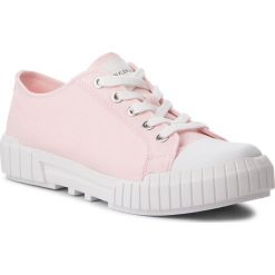 Trampki CALVIN KLEIN JEANS - Biddy Nylon R0781 Chintz Rose. Różowe półbuty damskie Calvin Klein Jeans, bez wzorów, z jeansu, bez zapięcia. W wyprzedaży za 299,00 zł.